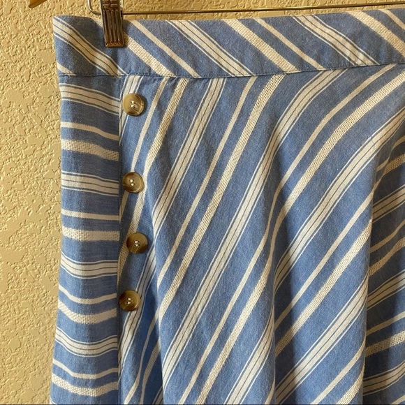 Fresh produce blue and white asymmetrical skirt - Picture 2 of 4